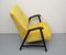 Fauteuil en Velours Jaune, Complètement Restauré, 1950s 13