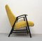 Armchair in a Yellow Velor, Completely Restored, 1950s 9