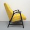 Fauteuil en Velours Jaune, Complètement Restauré, 1950s 2