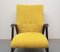 Fauteuil en Velours Jaune, Complètement Restauré, 1950s 11