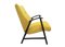 Armchair in a Yellow Velor, Completely Restored, 1950s 15