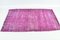 Alfombra de Anatolia tejida a mano en rosa, años 60, Imagen 7