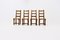 Sillas de comedor francesas de roble y respaldo de escalera, años 50. Juego de 4, Imagen 9