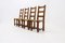 Sillas de comedor francesas de roble y respaldo de escalera, años 50. Juego de 4, Imagen 7