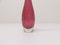 Scandinavian Pink Glass Tulip Vase with Fine White Canes attributed to Vicke Lindstrand for Kosta Boda, 1960s 5