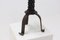 Brutalist Sculptural Wrought Iron Candleholder, 1960s 4