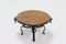 Tavolino da caffè circolare in ferro battuto e quercia, Francia, anni '60, Immagine 7