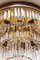 Gold-Plated Crystal Ceiling Lamps attributed to L.A. Riedinger, 1960s, Set of 2, Image 4