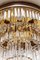 Lámparas de techo de cristal bañado en oro atribuidas a LA Riedinger, años 60. Juego de 2, Imagen 4