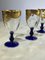 Botella y vasos de cristal de Murano y oro de 24 kt pintados a mano, Italia, años 70. Juego de 7, Imagen 5