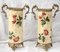 Yellow Ceramic & Bronze Vases with Floral Decor, 1930s, Set of 2 1
