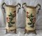 Yellow Ceramic & Bronze Vases with Floral Decor, 1930s, Set of 2, Image 11