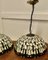 Large Vintage Arts and Crafts Ceiling Lamps in the style of Tiffany, 1970s, Set of 2 9