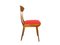 Mid-Century Beistellstühle aus Holz & rotem Stoff von Fratelli Barni Mobili d'Arte, 1950er, 2 . Set 2