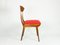 Mid-Century Wood and Red Fabric Side Chairs from Fratelli Barni Mobili d'Arte, 1950s, Set of 2 12