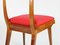 Mid-Century Wood and Red Fabric Side Chairs from Fratelli Barni Mobili d'Arte, 1950s, Set of 2, Image 5