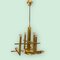 Lámpara colgante vintage de latón de Gaetano Sciolari, años 70, Imagen 12