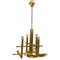 Vintage Brass Hanging Lamp by Gaetano Sciolari, 1970s 1
