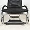 Vintage Black Leather Rocking Chair by Jochen Hoffmann for Bonaldo, Italy 5