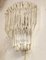 Französische Vintage Wandlampe aus Kristallglas, 1950er 6