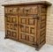 Spanish Catalan Carved Walnut Chest of Drawers, Highboy or Console, 1920s 4