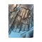 Grauer Tronchi Murano Glas Kronleuchter im Venini Stil von Simoeng 9