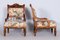 Czech Living Room Set in Beech and Walnut, 1890s, Set of 7, Image 3