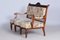 Czech Living Room Set in Beech and Walnut, 1890s, Set of 7, Image 16