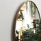 Mid-Century Italian Oval Wall Mirror with Brass Frame in the style of Gio Ponti, 1950s 4