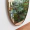 Mid-Century Italian Oval Wall Mirror with Brass Frame in the style of Gio Ponti, 1950s 6