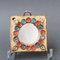 Small Vintage Ceramic Wall Mirror with Flower Motif by La Roue, 1960s 1
