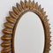 Vintage Spanish Tôle Sunburst Mirror with Copper Patina, 1960s, Image 6