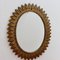 Vintage Spanish Tôle Sunburst Mirror with Copper Patina, 1960s 3