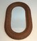 Oval Rattan Mirror, 1970s 2