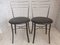 Mid-Century Italian Chrome and Leather Chairs, 1980s, Set of 2 1