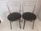 Mid-Century Italian Chrome and Leather Chairs, 1980s, Set of 2 2