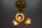 French Neoclassical Style Bronze and Glass Ceiling Light, 1920s, Image 3