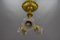 French Neoclassical Style Bronze and Glass Ceiling Light, 1920s, Image 7