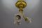 French Neoclassical Style Bronze and Glass Ceiling Light, 1920s 4