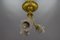 French Neoclassical Style Bronze and Glass Ceiling Light, 1920s, Image 4