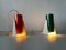 Space Age Orange and Green Cylindrical Metal Wall Lamps by Hfma, Germany, 1970s, Set of 2, Image 8
