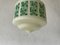 Small Art Deco Green Prints Kitchen Ceiling Lamp, Germany, 1950s 6