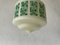 Small Art Deco Green Prints Kitchen Ceiling Lamp, Germany, 1950s, Image 6