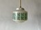 Small Art Deco Green Prints Kitchen Ceiling Lamp, Germany, 1950s 4