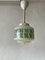 Small Art Deco Green Prints Kitchen Ceiling Lamp, Germany, 1950s 1