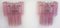 Apliques de pared de tubo de cristal de Murano, 1990. Juego de 2, Imagen 5