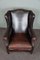 Dark Patinated Sheep Leather Lounge Chair 5