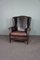 Dark Patinated Sheep Leather Lounge Chair 1