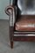 Dark Patinated Sheep Leather Lounge Chair 7