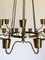 Stilnovo-Style Brass Chandelier, 1950s, Image 7